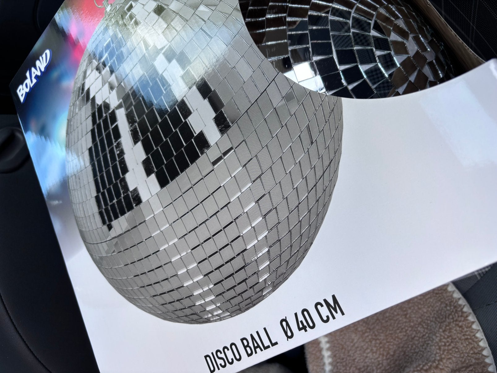Boland zilveren spiegel discobal XL doorsnede 40 cm, ., Nieuw, Ophalen of Verzenden, .