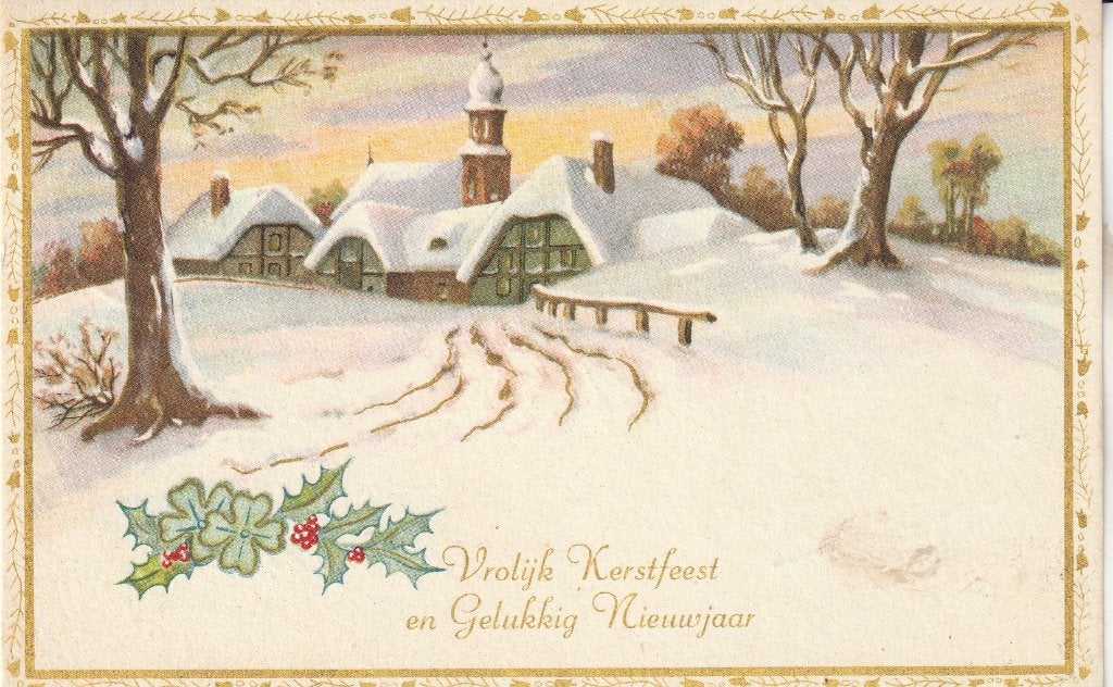 Vrolijk Kerstfeest en Gelukkig Nieuwjaar 1962, Verzamelen, Ophalen of Verzenden, 1960 tot 1980, Gelopen, Feest(dag)