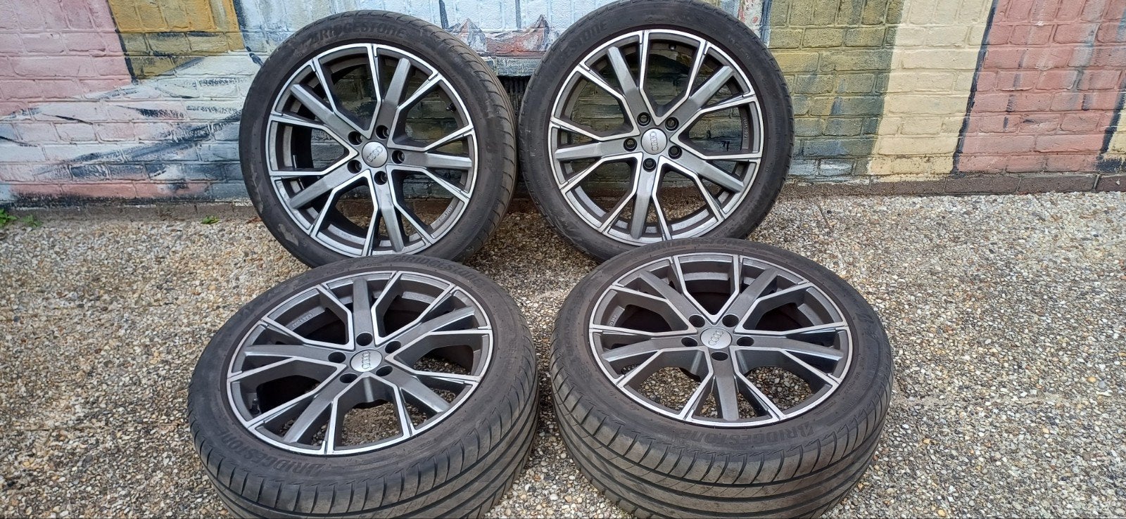 4 velgen 18 inch met gebruikte Bridgestone zomerbanden, Auto-onderdelen, Banden en Velgen, Ophalen