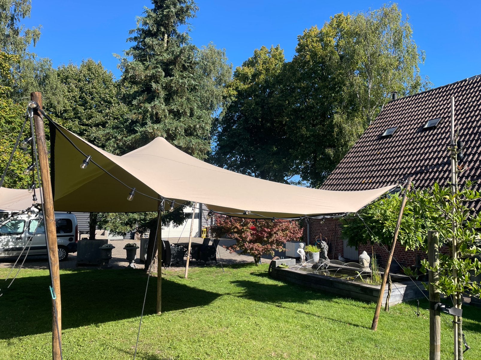 Te huur stretchtent, Ophalen of Verzenden, Zo goed als nieuw, 8 meter of meer, 6 meter of meer