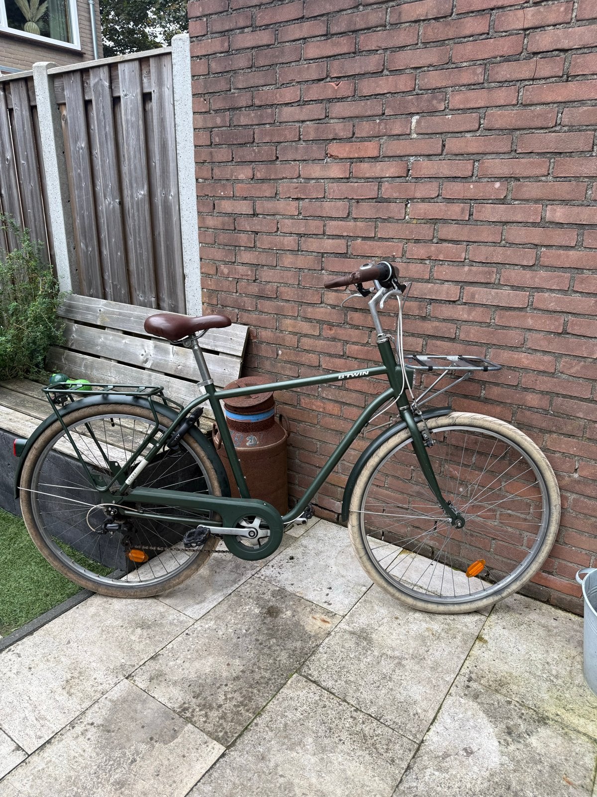 Herenfiets Btwin Elops 620 - 6 versnellingen met voorrek, Fietsen en Brommers, Ophalen of Verzenden, Gebruikt, Overige merken