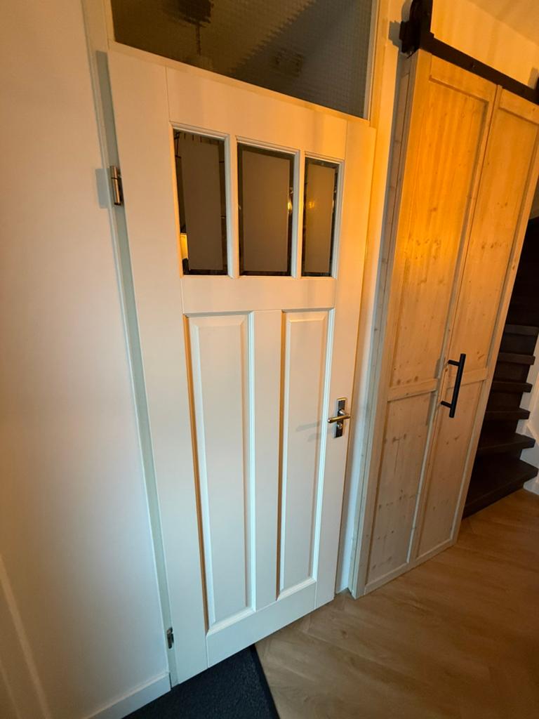 Opdeukdeur douche of wc met beslag, Doe-het-zelf en Verbouw, Deuren en Horren, Ophalen, Zo goed als nieuw, Binnendeur, 200 tot 215 cm