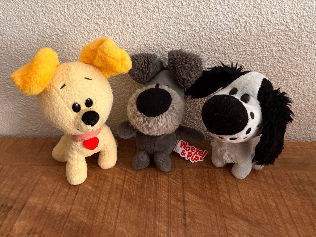 Pakket Woezel & Pip en Charlie knuffels. Ong 15 cm. Goede st, Ophalen of Verzenden, Gebruikt, Overige typen