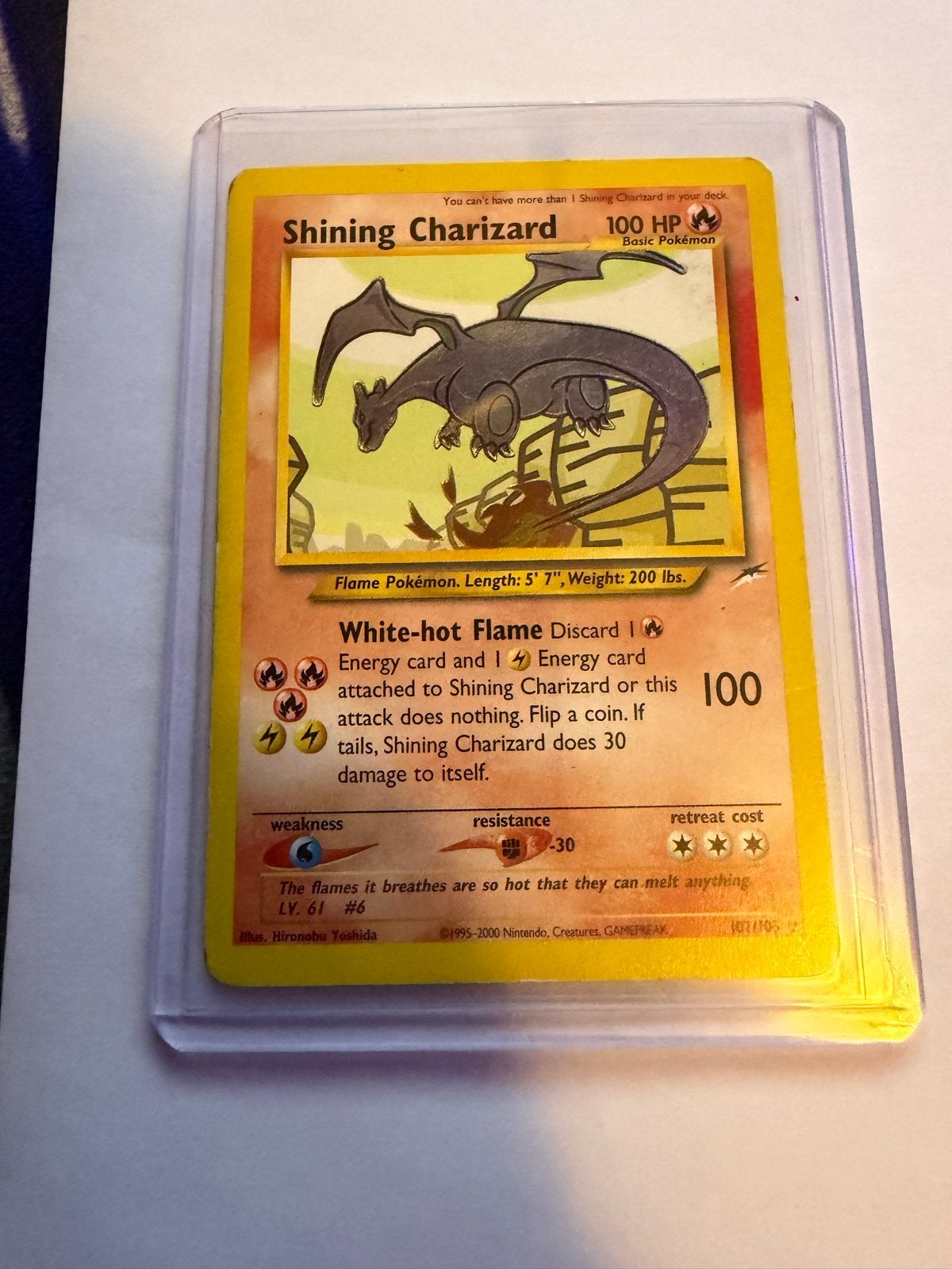 Shining Charizard Pokémon Kaart, Ophalen of Verzenden, Zo goed als nieuw, Losse kaart