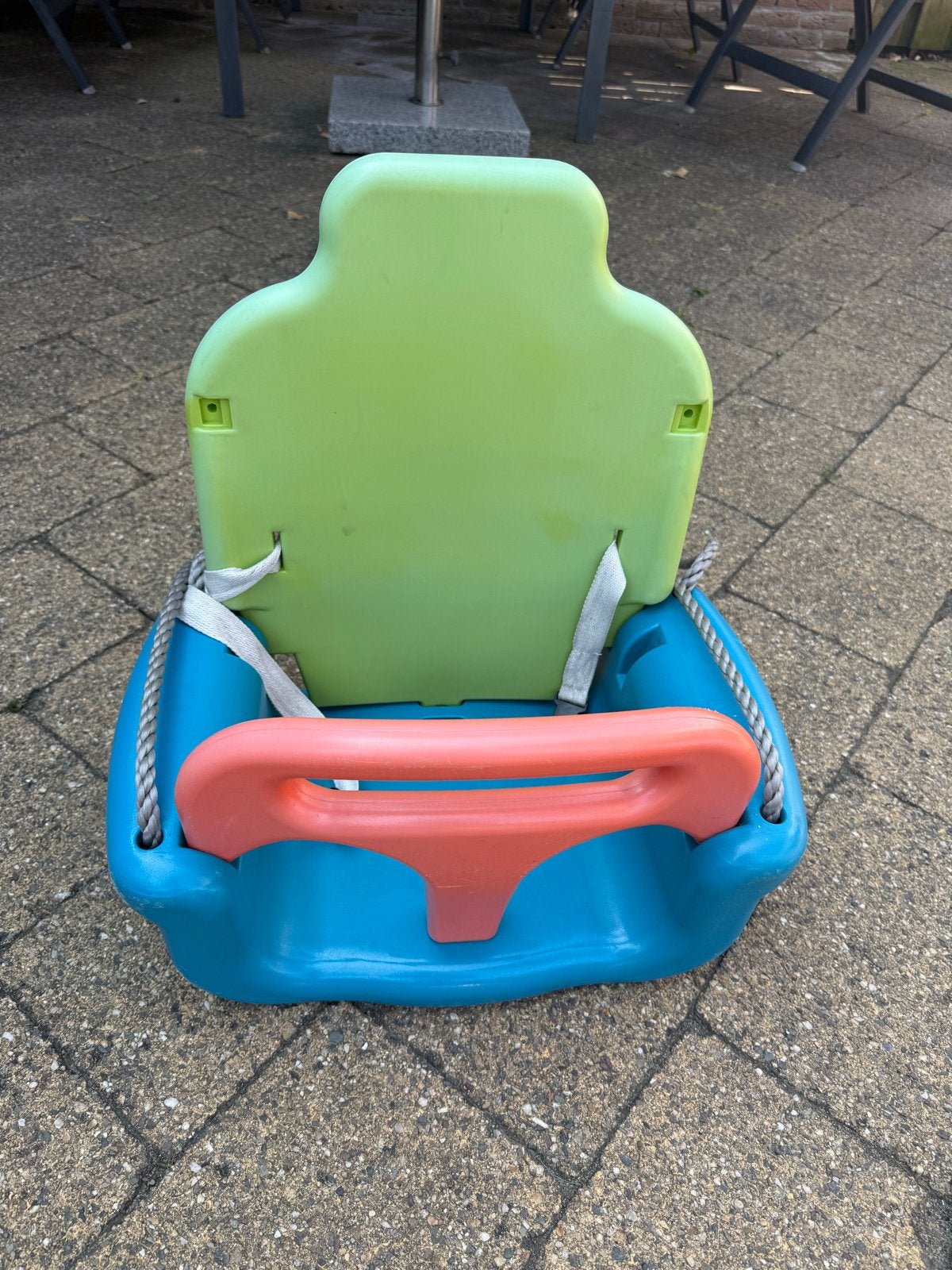 Schommelzitje voor kinderen - Blauw/Groen, Kinderen en Baby's, Speelgoed | Buiten | Speeltoestellen, Ophalen, Zo goed als nieuw