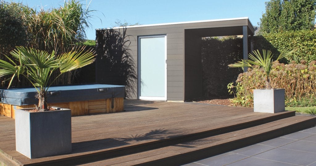 MAATWERK Strak tuinhuis Box-WPC in diverse standaard maten, Verzenden, Nieuw