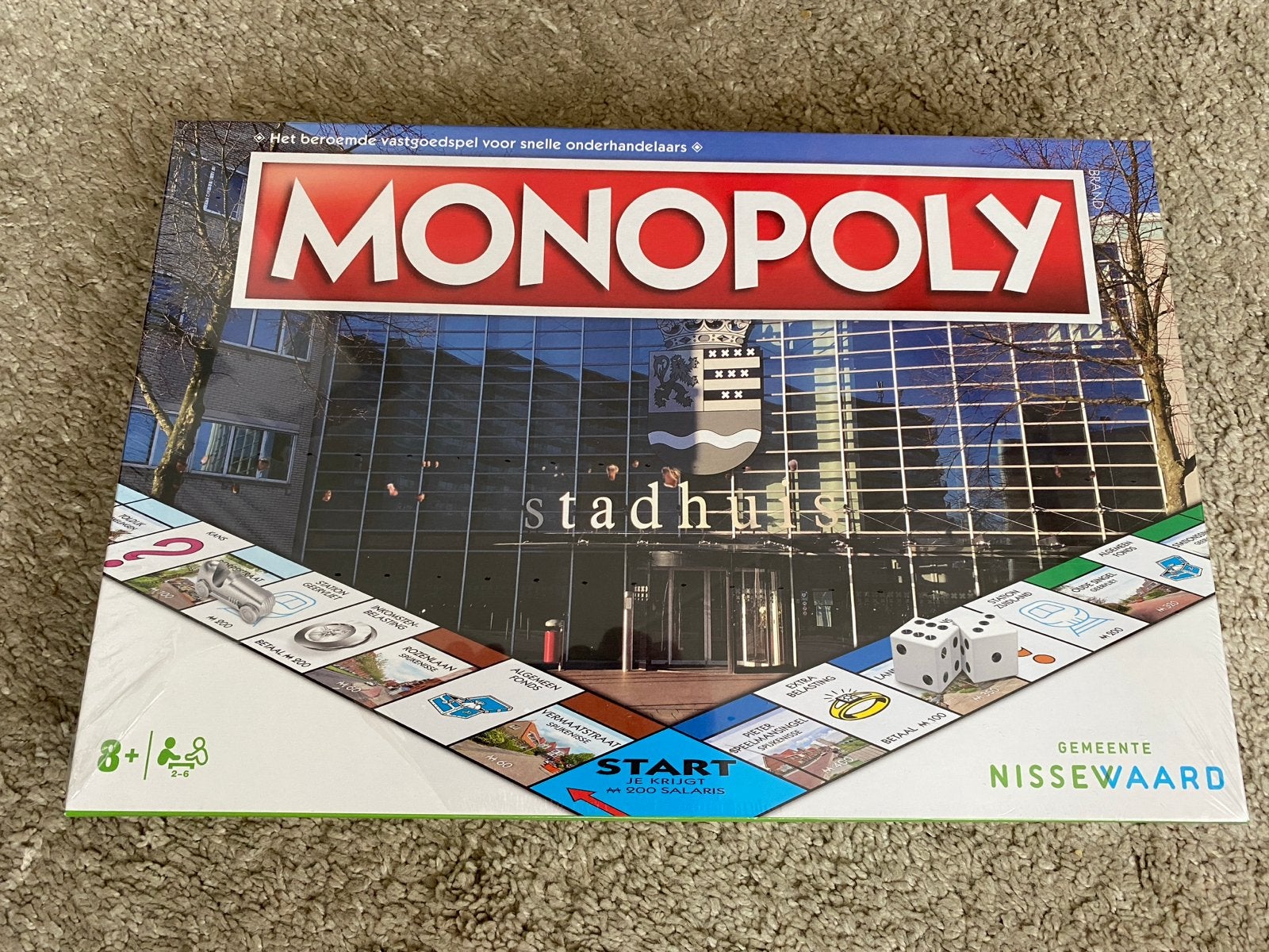 Monopoly Gemeente Nissewaard - Nieuw in doos, geseald, Drie of vier spelers, Ophalen of Verzenden, Nieuw