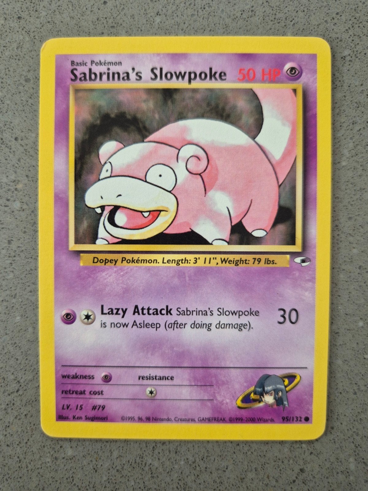 Sabrina's Slowpoke Pokémon Kaart (Gym Heroes 95/132), Ophalen of Verzenden, Zo goed als nieuw, Losse kaart