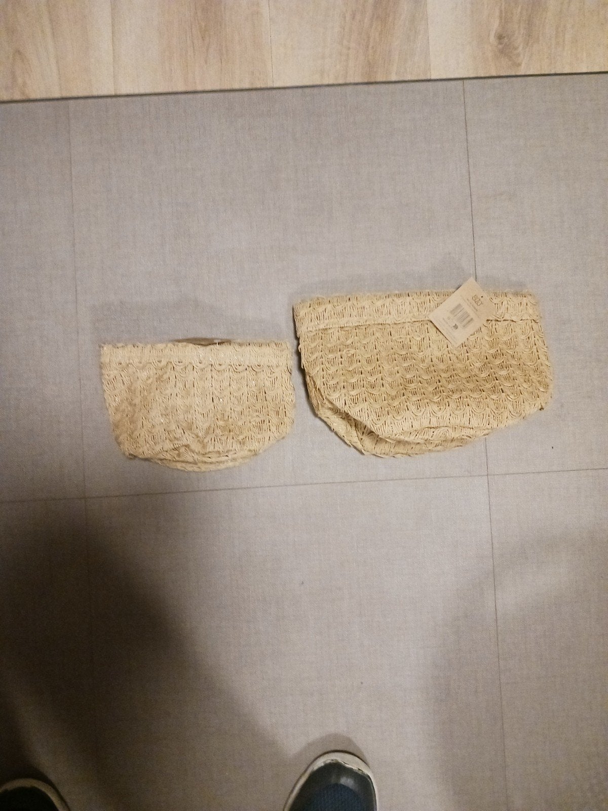 Set van 2 rieten bloempotten - Nieuw, Ophalen, Minder dan 30 cm, Rond, Nieuw