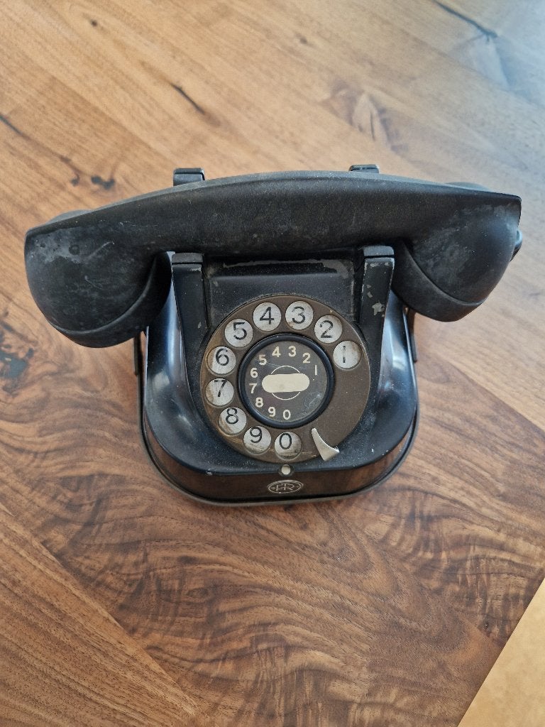 antieke Duitse telefoon, Ophalen, Gebruikt, Met draaischijf