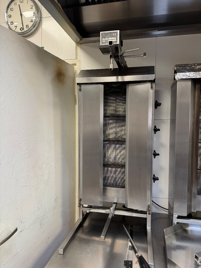 Shoarma grill 4 branders, Witgoed en Apparatuur, Grillplaten, Ophalen, Gebruikt