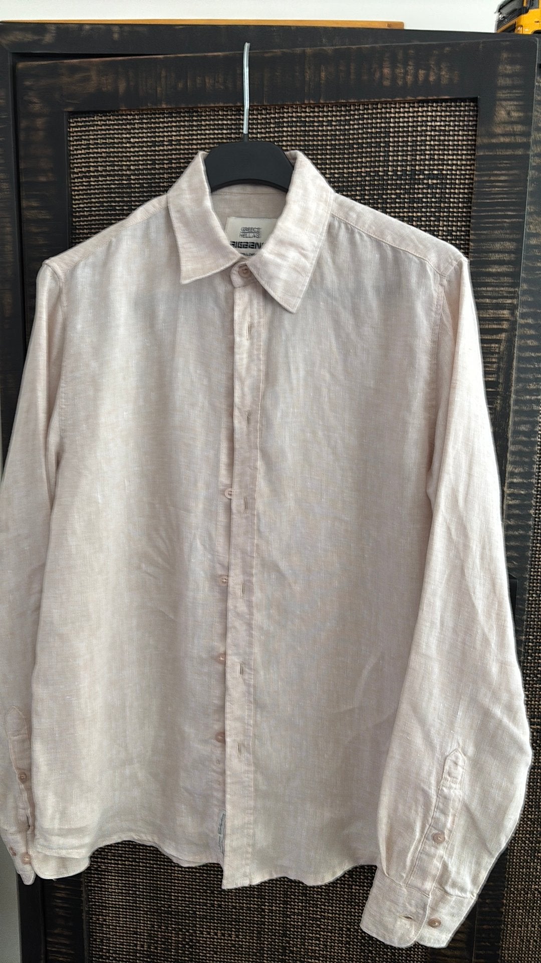 Linnen overhemd beige S nieuw!, Ophalen of Verzenden, Nieuw, Beige, Halswijdte 38 (S) of kleiner