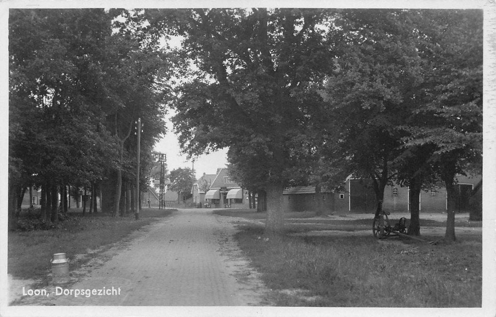 036 Loon - Dorpsgezicht, Verzamelen, Ophalen of Verzenden, 1940 tot 1960, Gelopen, Drenthe