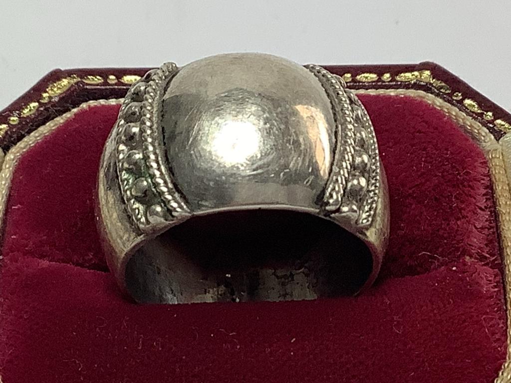PRACHTIGE BEWERKT 925 ZILVEREN RING, Sieraden, Tassen en Uiterlijk, Antieke sieraden, Verzenden, Zilver, Ring