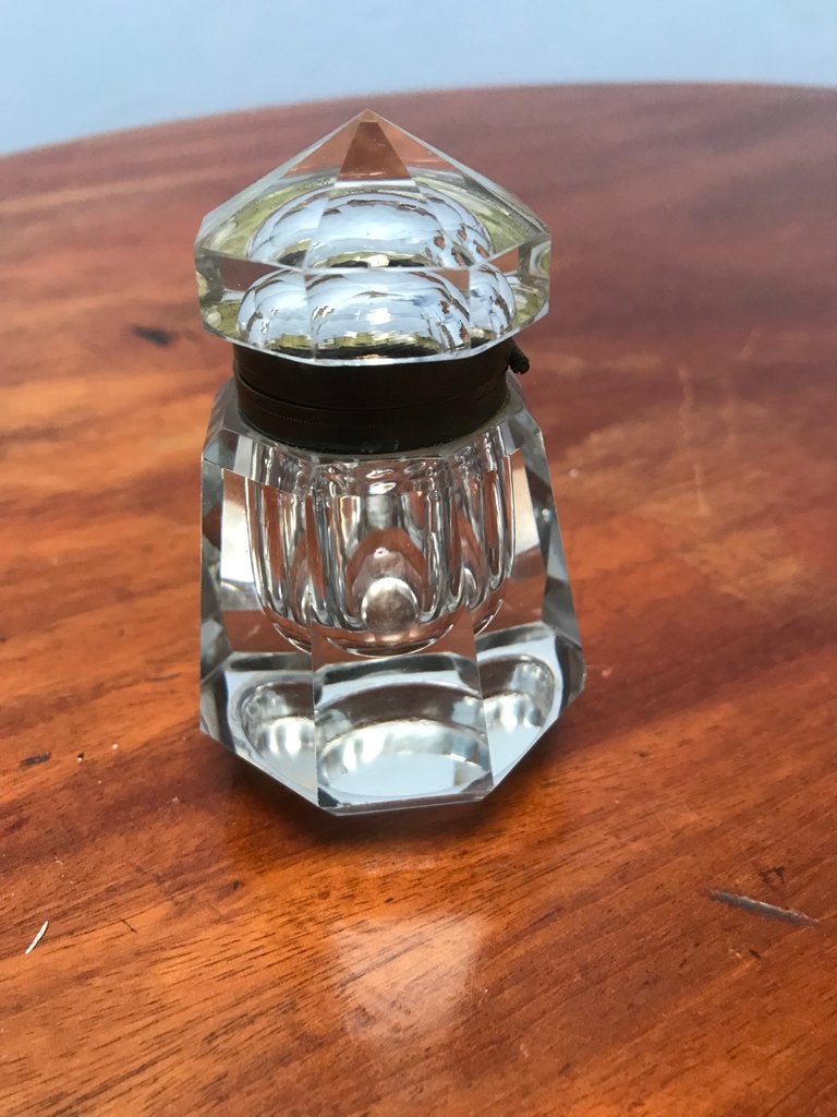 Kristallen inktpot, Antiek en Kunst, Ophalen of Verzenden