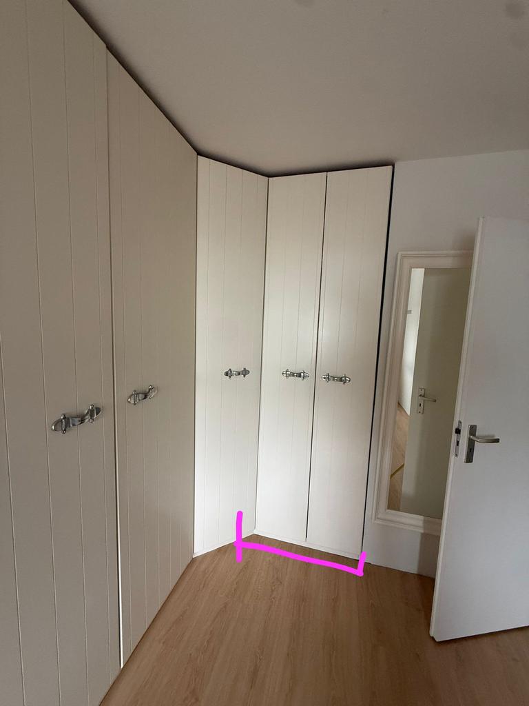 Hoek kledingkast met verlichting, Huis en Inrichting, Kasten | Kledingkasten, Ophalen, Gebruikt, 50 tot 75 cm, 200 cm of meer