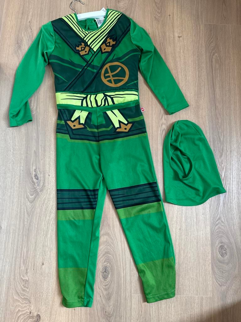 Ninjago LEGO pak - set met masker, Kinderen en Baby's, Carnavalskleding en Verkleedspullen, Ophalen of Verzenden, Gebruikt, 110 t/m 116