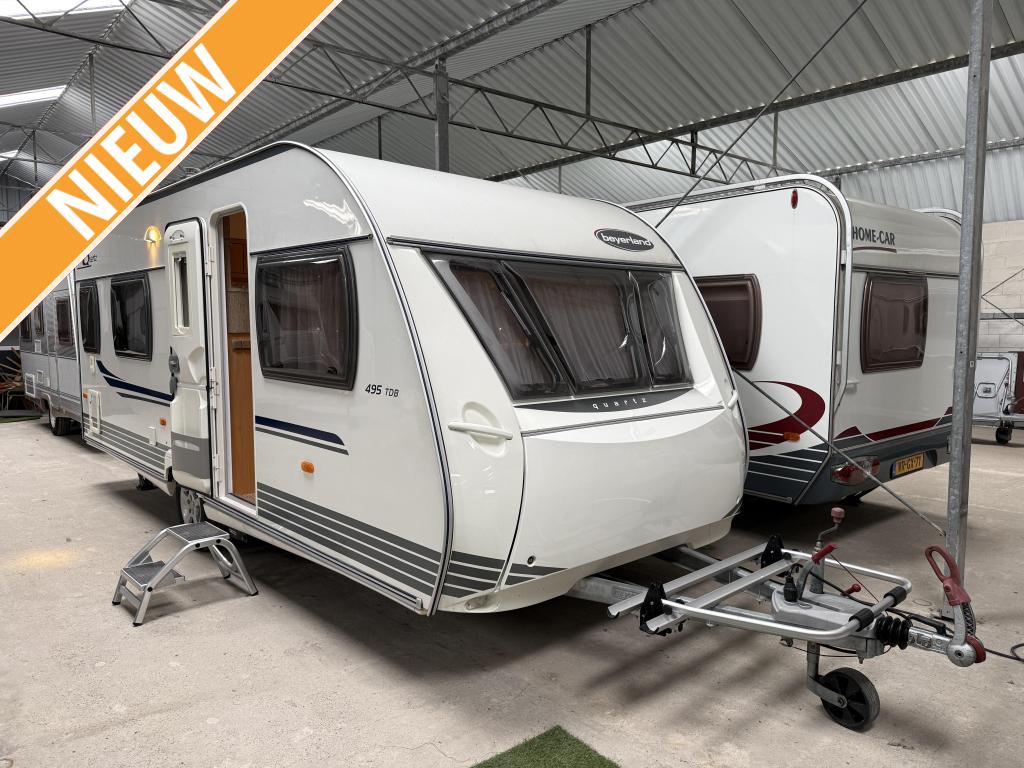 Beyerland Quartz 495 TDB Mover + voortent + inboedel, Bedrijf, Tot en met 4, Beyerland