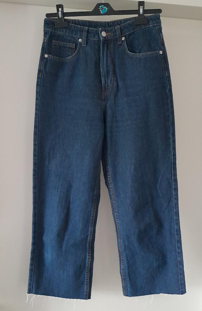 Leuke H&M jeans spijkerbroek 90's straight ankle mt 40 zgan, H&M, Blauw, Ophalen of Verzenden, Zo goed als nieuw