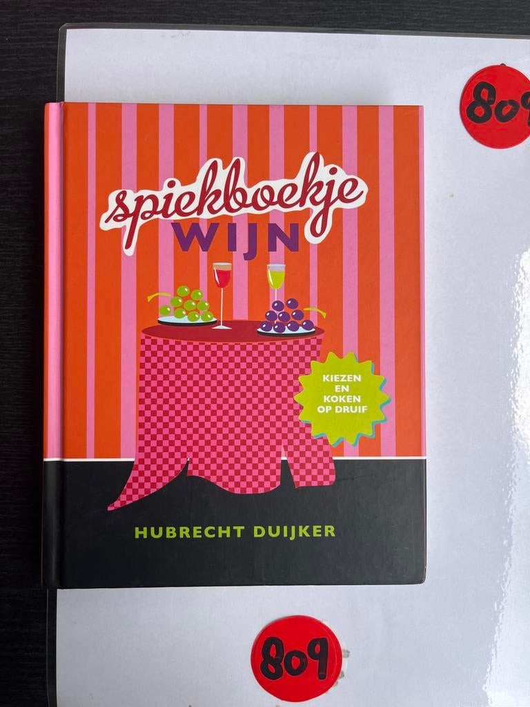 Spickboekje Wijn: Kiezen en Koken op Druif - Hubrecht Duijke, Ophalen of Verzenden, Zo goed als nieuw