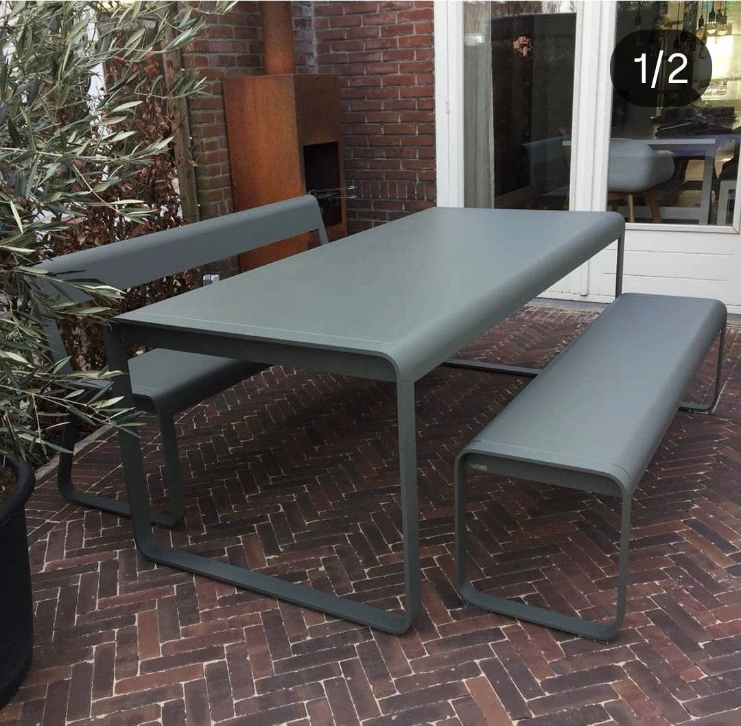 3x nieuwe fermob bellevie 196x90 tafels uit voorraad p/st, Ophalen, Nieuw, Rechthoekig, Aluminium