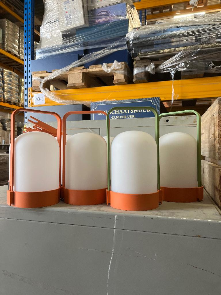 Retro tafellamp – oranje met handvat, Ophalen, Nieuw