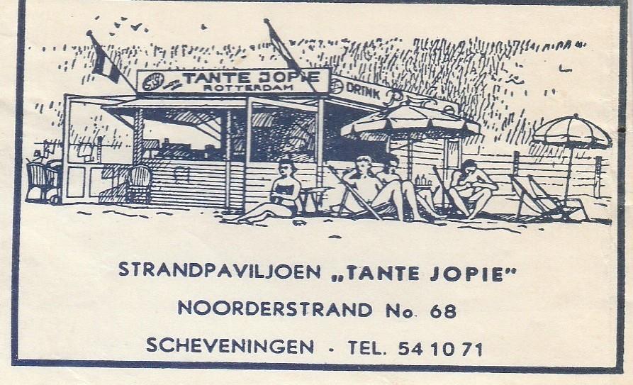 strandpaviljoen Tante Jopie Noorderstrand Scheveningen, Ophalen of Verzenden