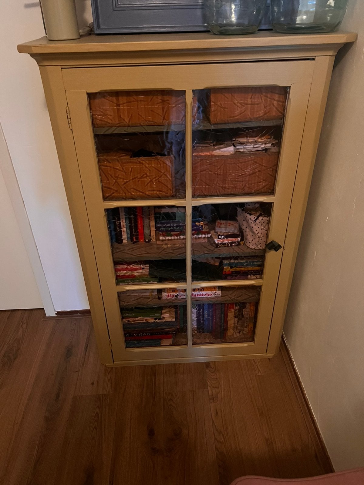Vitrinekast, Huis en Inrichting, Ophalen, Gebruikt, 100 tot 150 cm, 50 tot 100 cm