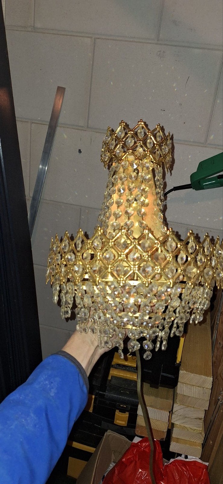 kristallen wandlamp, Ophalen of Verzenden, Zo goed als nieuw