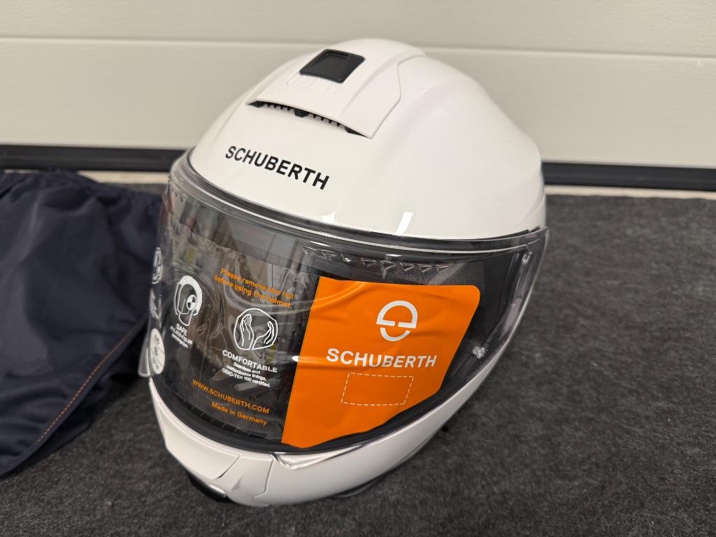 Schuberth C5 motorhelm wit maat S/55 – nieuw, Systeemhelm, Verzenden, Dames, S
