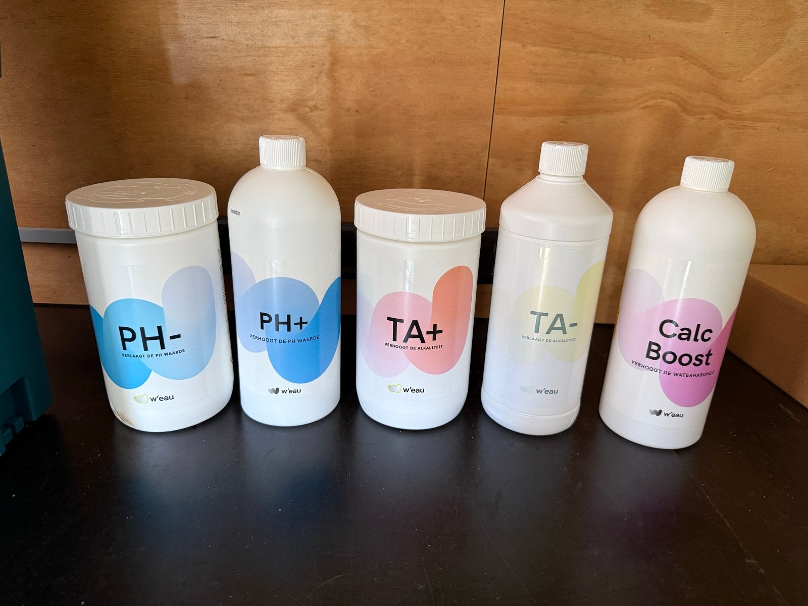 Zwembad chemicaliën: pH-, pH+, TA+, TA- en Calc Boost, Ophalen, Gebruikt, Reinigingsmiddel