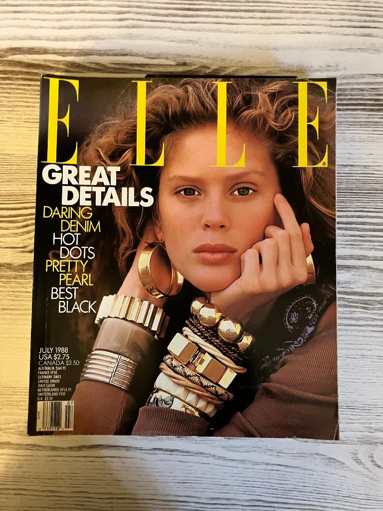 Elle Magazine USA july 1988, Verzamelen, Tijdschriften, Kranten en Knipsels, Ophalen of Verzenden, 1980 tot heden, Buitenland
