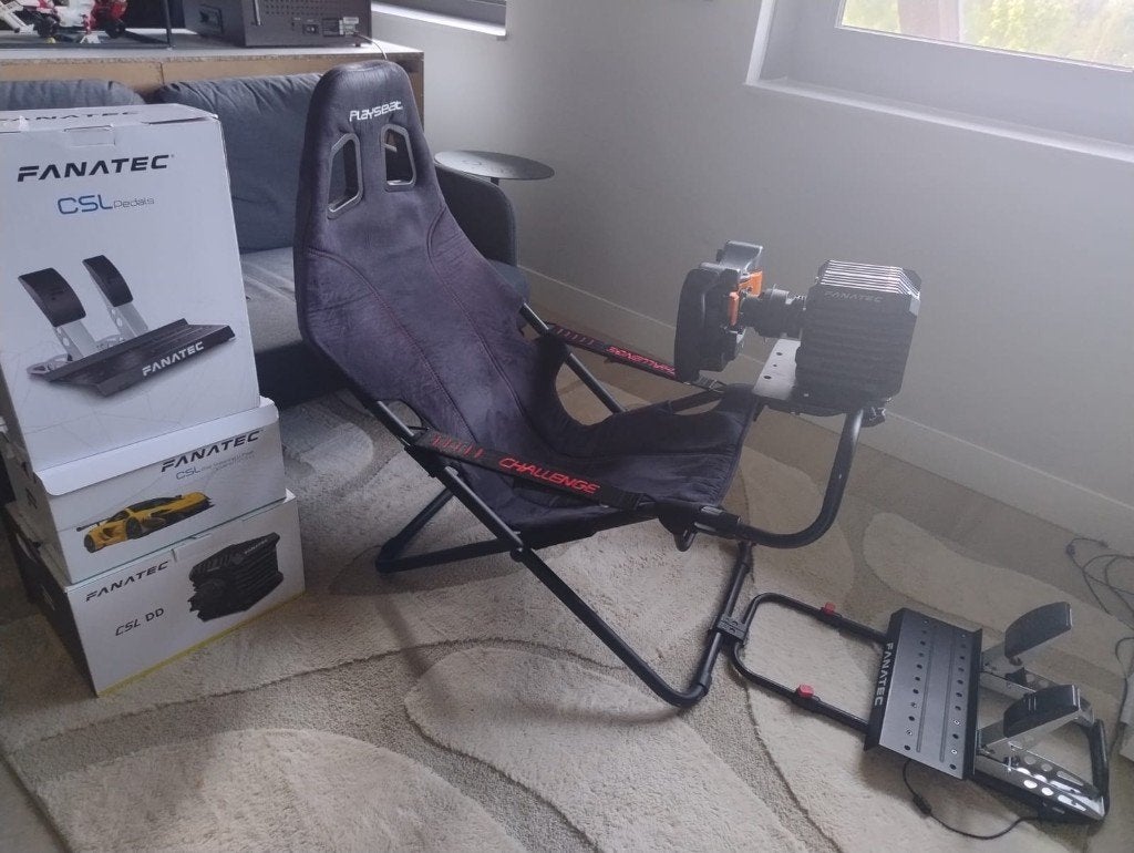 "Playseat + Fanatec CSL wheelbase, pedals & GT3 stuur", Ophalen, 1 speler, Racen en Vliegen, Virtual Reality