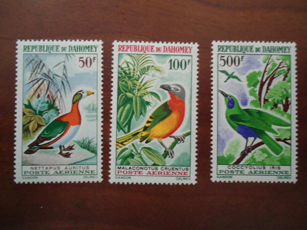 Vogels Dahomey 1966, mi. 278-80 ongebruikt/postfris, Ophalen of Verzenden, Postfris, Dier of Natuur