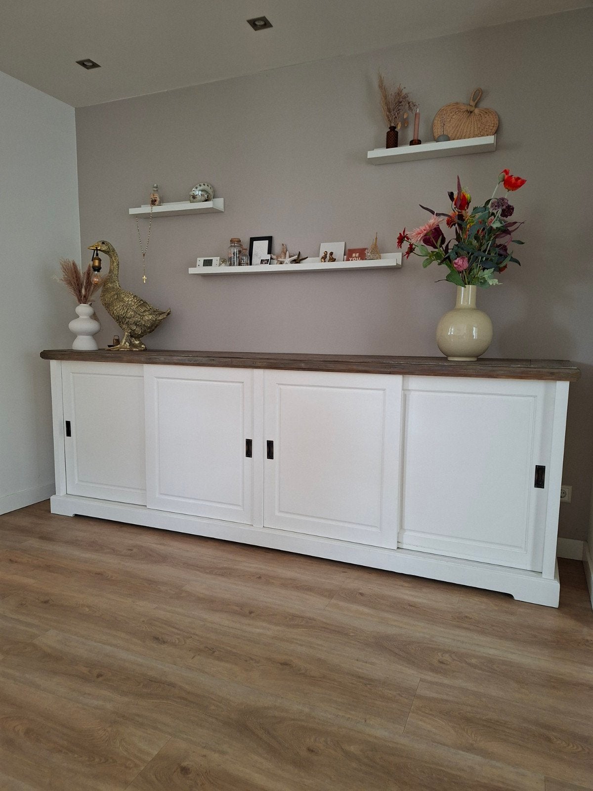 Dressoirkast reviera maison styl, Ophalen, Zo goed als nieuw, 200 cm of meer, Overige houtsoorten