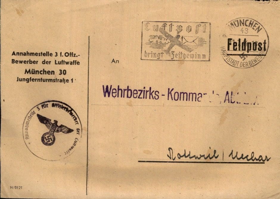 Derde Rijk - Feldpost - Stempels - 1943, Verzenden, Envelop
