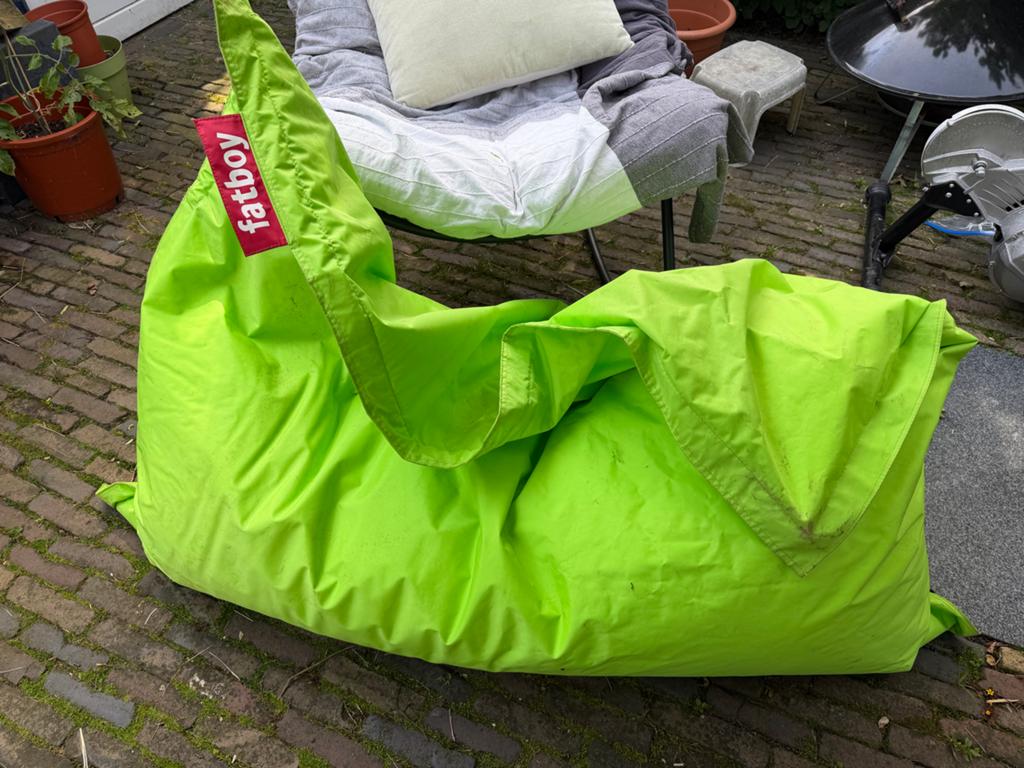 Fatboy Original Zitzak - Limon Groen, Huis en Inrichting, Zitzakken, Ophalen, Gebruikt, Groen, Zitzak