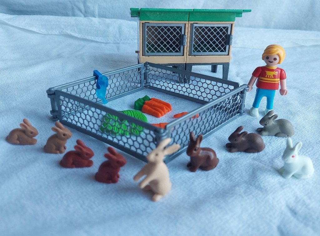Playmobil 6140 Konijnenhok met Buitenren III, Kinderen en Baby's, Gebruikt, Complete set, Overige typen, Ophalen of Verzenden