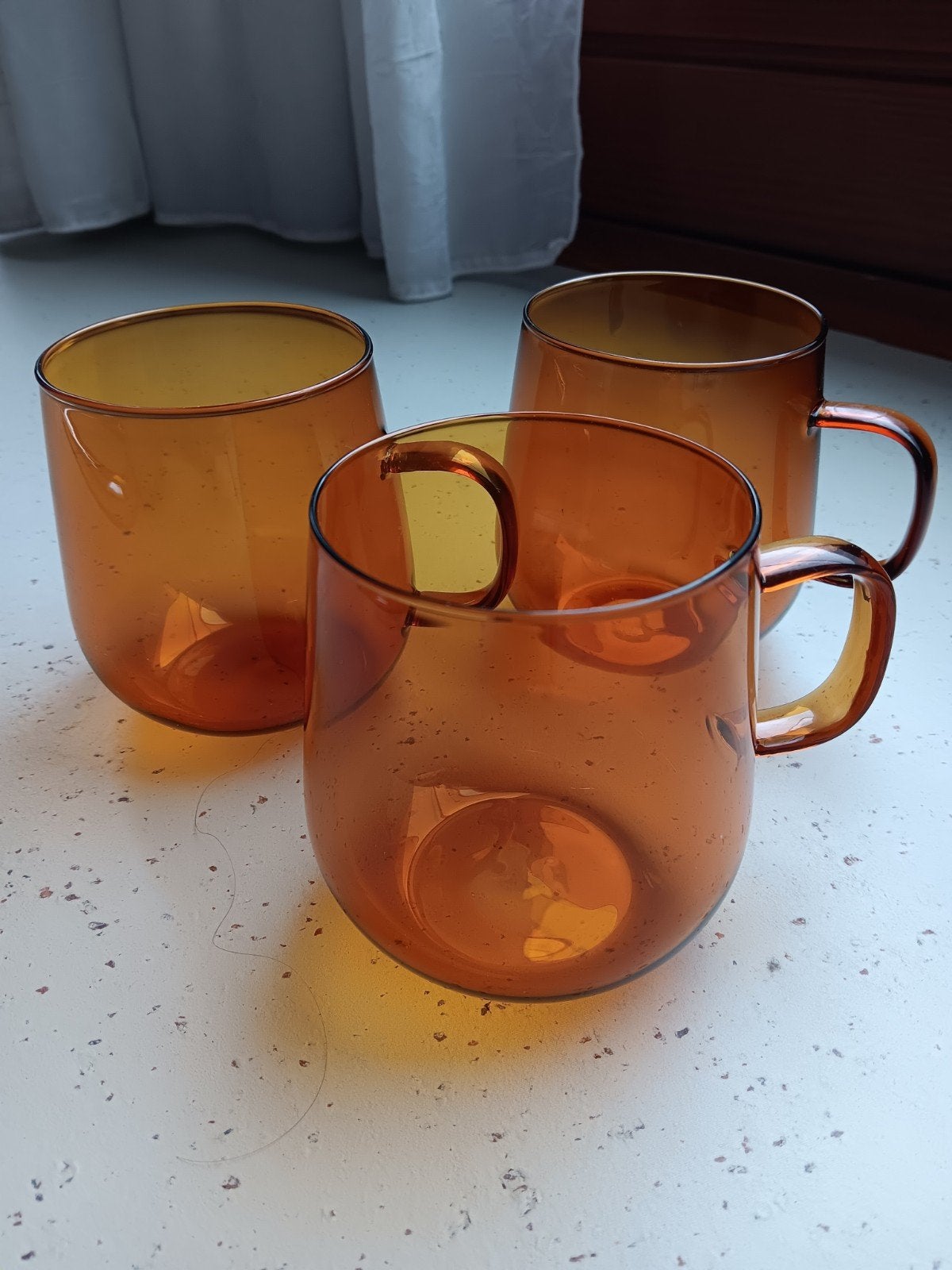 3x Sissy-Boy grote donkerbruine glazen bekers, Ophalen of Verzenden, Wedgwood, Kop(pen) en/of Schotel(s), Glas