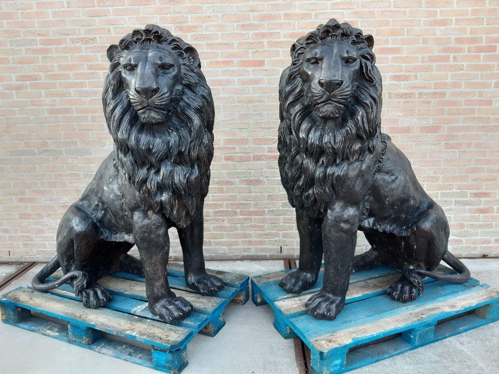 BRONZEN GROTE LEEUWEN, OOK ANDERE LEEUWEN TE KOOP !!!, Ophalen of Verzenden, Nieuw, Overige materialen, Dierenbeeld