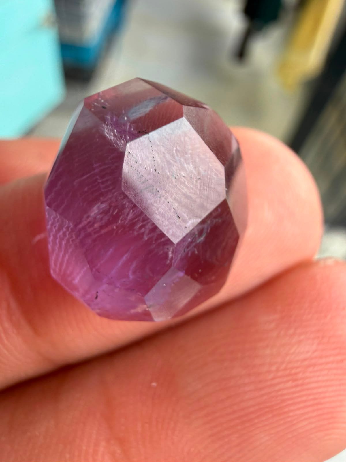 Amethyst facet N703 - 3 gram, 16mm, 14x10mm, Natuurlijke Edelstenen, Nieuw, Ophalen of Verzenden, Info@natuurlijkeedelstenen.nl