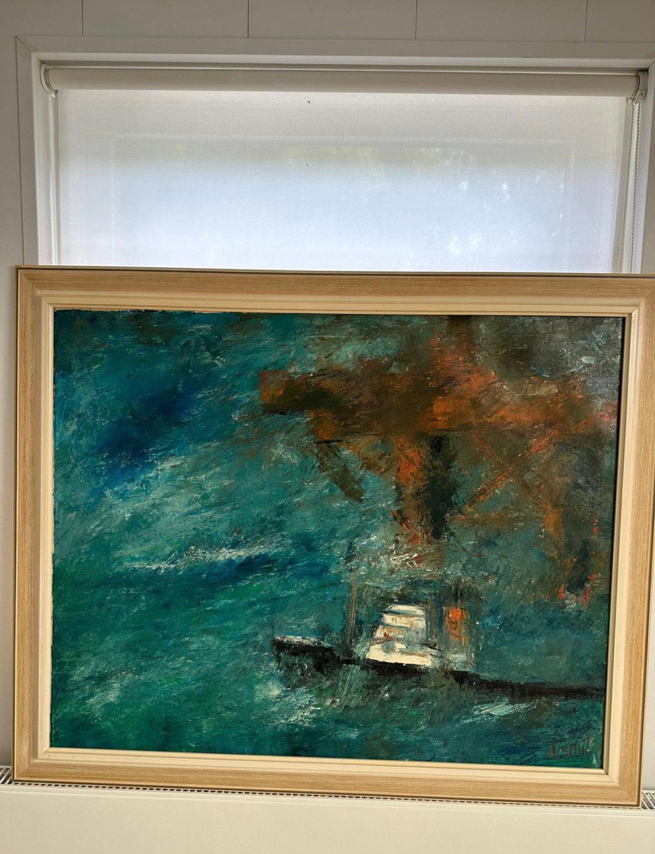Smit Scheepvaart schilderij, Antiek en Kunst, Ophalen, Olieverf, Maritiem / water