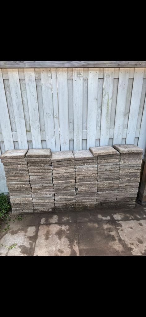 Gebruikte terrastegels, 30x30 cm, Tuin en Terras, Ophalen, Gebruikt, 10 m² of meer, Beton