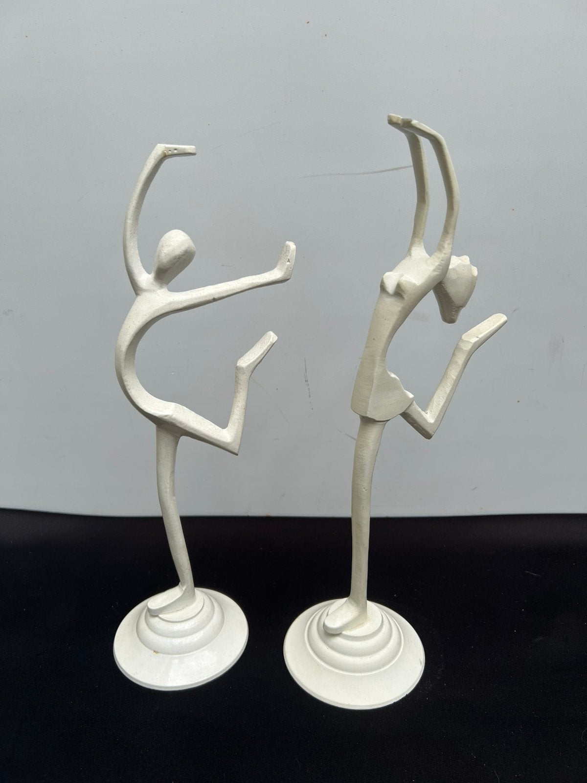 Te Koop : Beeldje Aluminium Ballerina’s Dansers Wit, Ophalen of Verzenden, Zo goed als nieuw, Mens