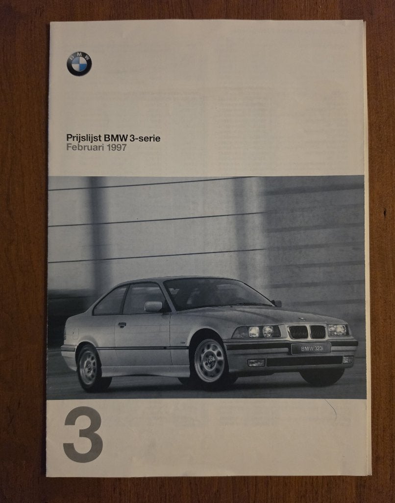 BMW 3 Serie E36 M3 1997 originele prijslijst alle modellen, Ophalen of Verzenden, Zo goed als nieuw, BMW, BMW