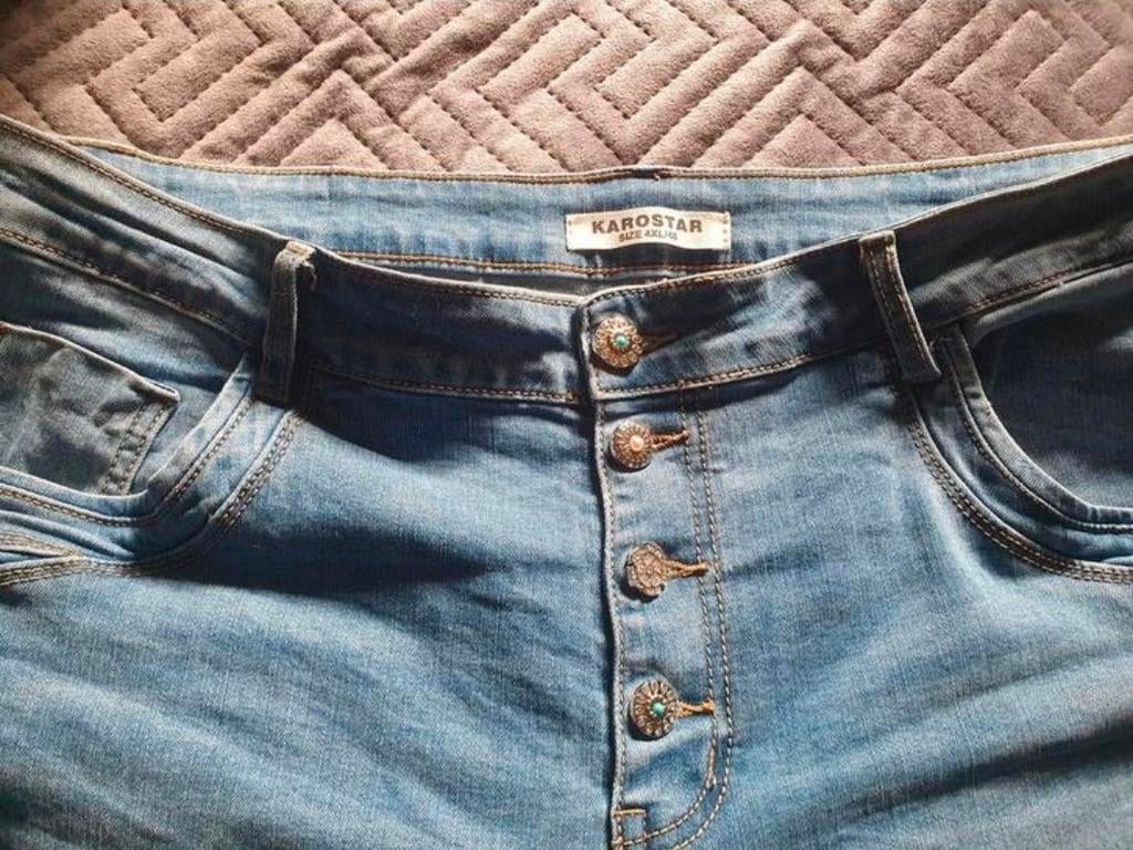 Nieuwe Karostar jeans mt.48, Ophalen of Verzenden, Nieuw, Blauw, Overige jeansmaten