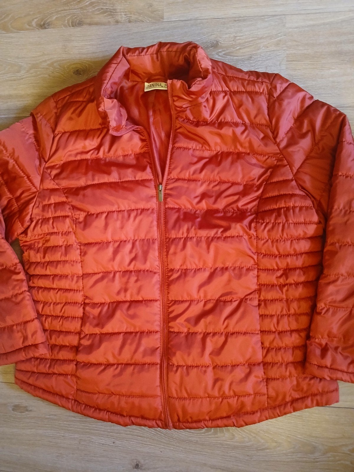 Prachtige donker oranje doorgestikte jas Janina maat 48 Nieu, Maat 46/48 (XL) of groter, Nieuw, Oranje, Ophalen of Verzenden
