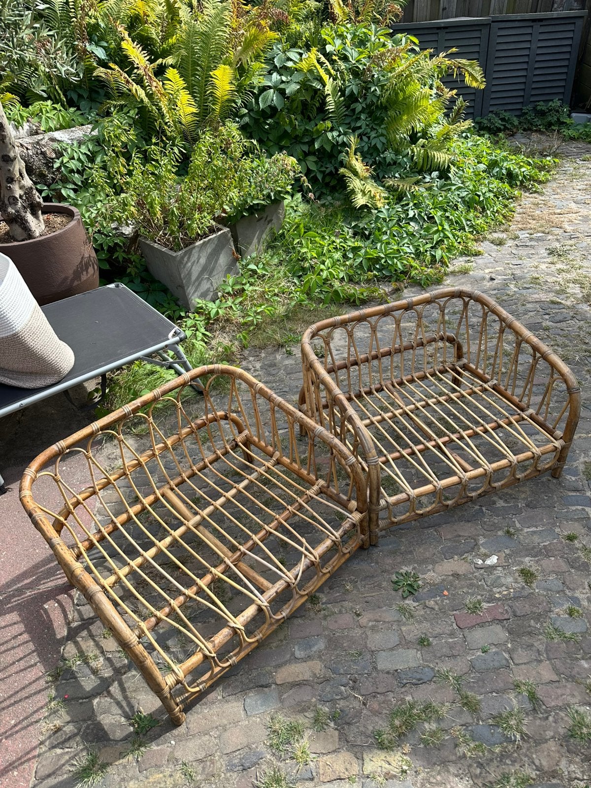 Boho Rotan mandjes als nieuw, prijs is per stuk, Ophalen, Zo goed als nieuw, Riet