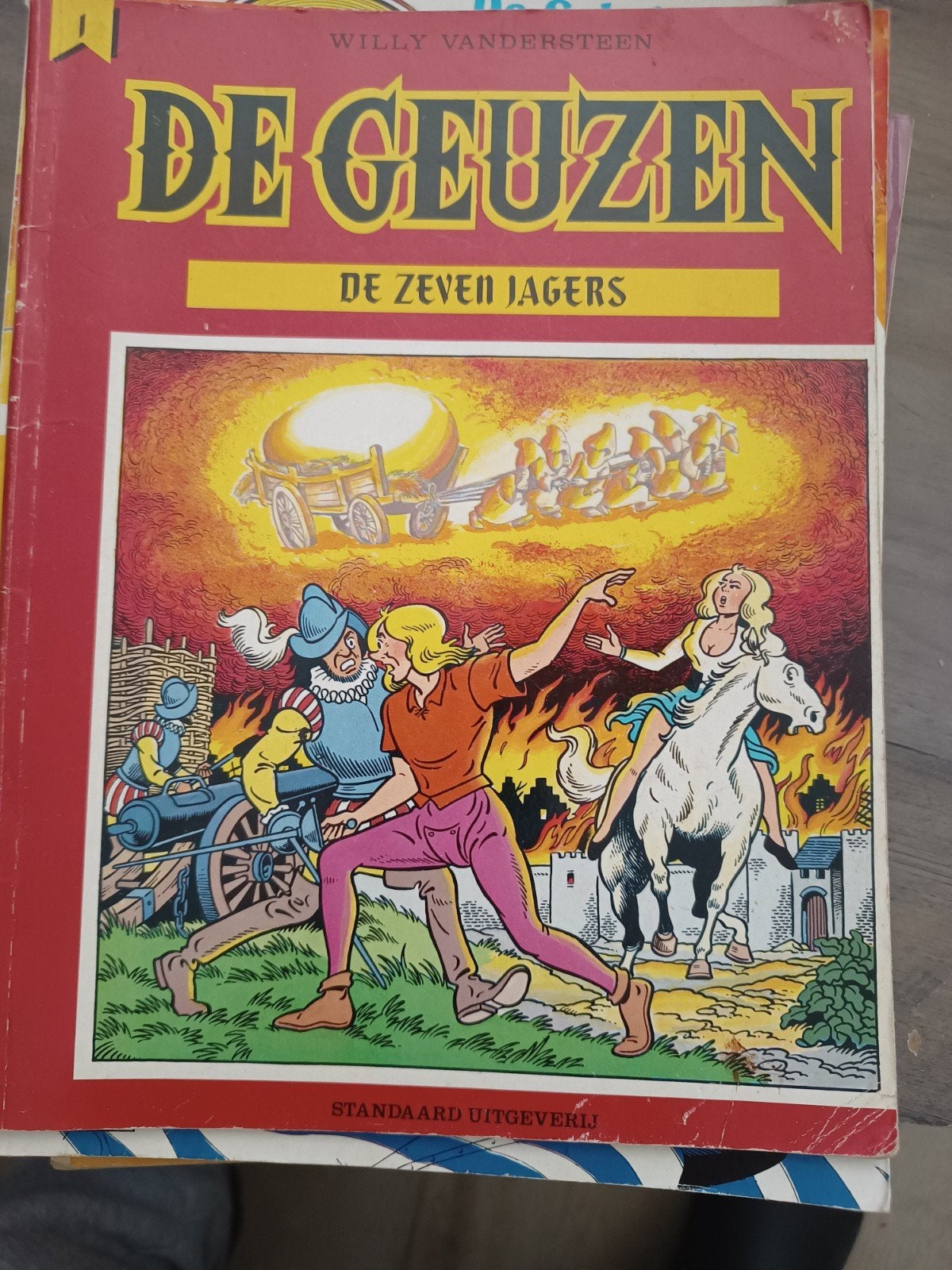 De Geuzen - De Zeven Jagers - Willy Vandersteen, Boeken, Eén stripboek, Ophalen of Verzenden, Gelezen