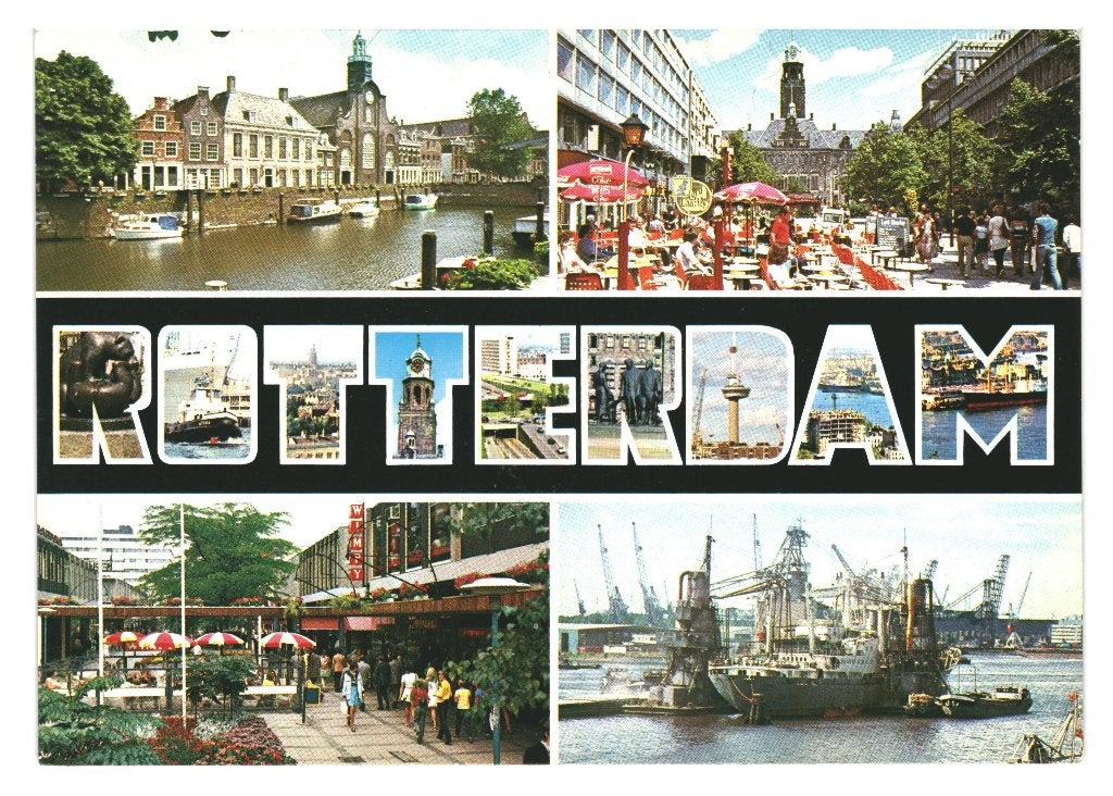 941041	Rotterdam	Jr 60 70	Leuke oude kaart Onbeschreven, Verzamelen, Ophalen of Verzenden, 1960 tot 1980, Ongelopen, Zuid-Holland